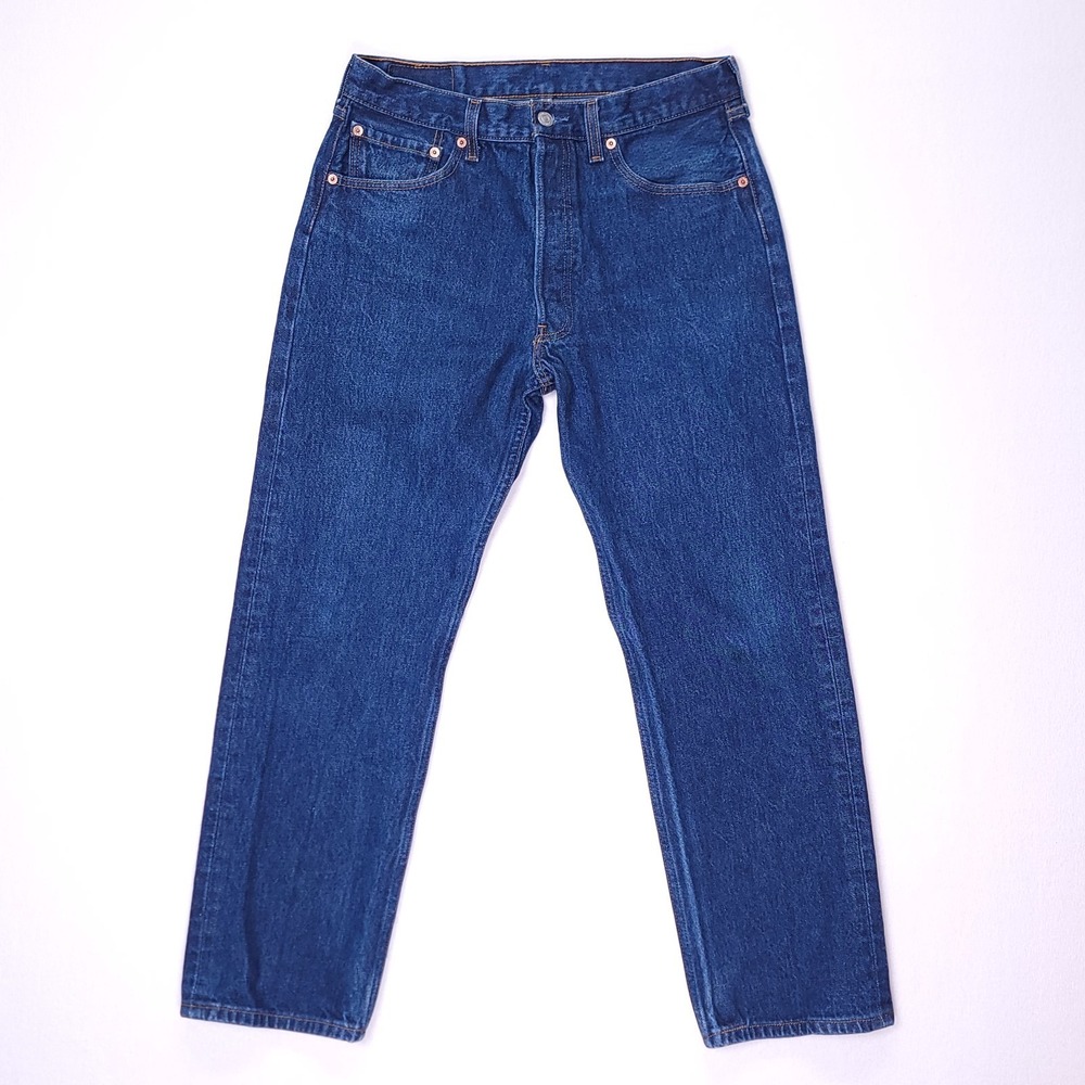 Vintage Levis 501 XX Jeans Mens 31x28 Blue Straight Leg Dark Wash Y2K Denim